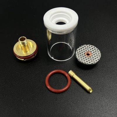 Wp17/18/26 Tig Torch Glass Cups Welding Kits με 1KG Upper Straight Glass Nozzle 47mm