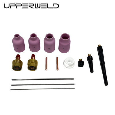 Επάνω συγκόλληση 14PCS TIG Επεξεργαζόμενο πυρσό για συγκόλληση Συσκευές κεραμικό ακροφύσιο για WP-9/20 Upperweld