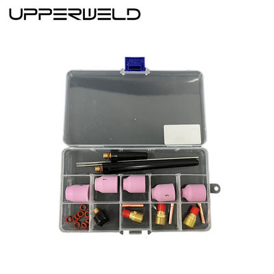 Ροζ UPPERWELD 27PCS TIG Επεξεργαστήριο Φωτός Συσκευές 53N σειράς Κεραμική ακροφύσιο TIG ανταλλακτικά περιλαμβάνουν φακούς αερίου