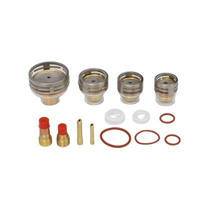 Προσαρμοσμένο Support Glass Ceramic Cup Clear Nozzle Kit για συγκόλληση TIG WP 9/20/17/18/26