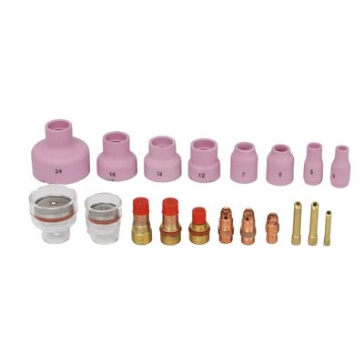 Προσαρμοσμένο Support Glass Ceramic Cup Clear Nozzle Kit για συγκόλληση TIG WP 9/20/17/18/26