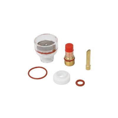 Ανθεκτικό TIG Cup Consumables WP17 18 26 TIG Μεγάλη σαμπάνια Clear Nozzle Kit με σώμα Collet