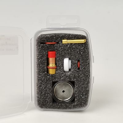 Ανθεκτικό TIG Cup Consumables WP17 18 26 TIG Μεγάλη σαμπάνια Clear Nozzle Kit με σώμα Collet