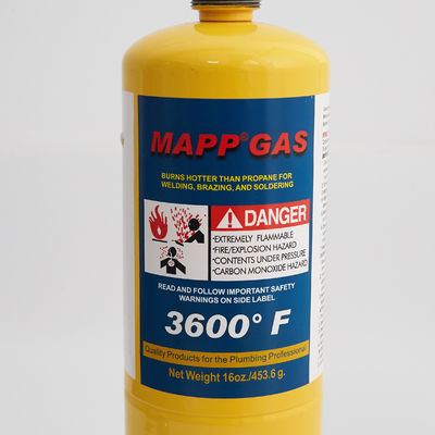 16.1 ουγγ Map-Pro Fuel High Purity Cylinder για συγκόλληση και συγκόλληση υψηλής θερμοκρασίας